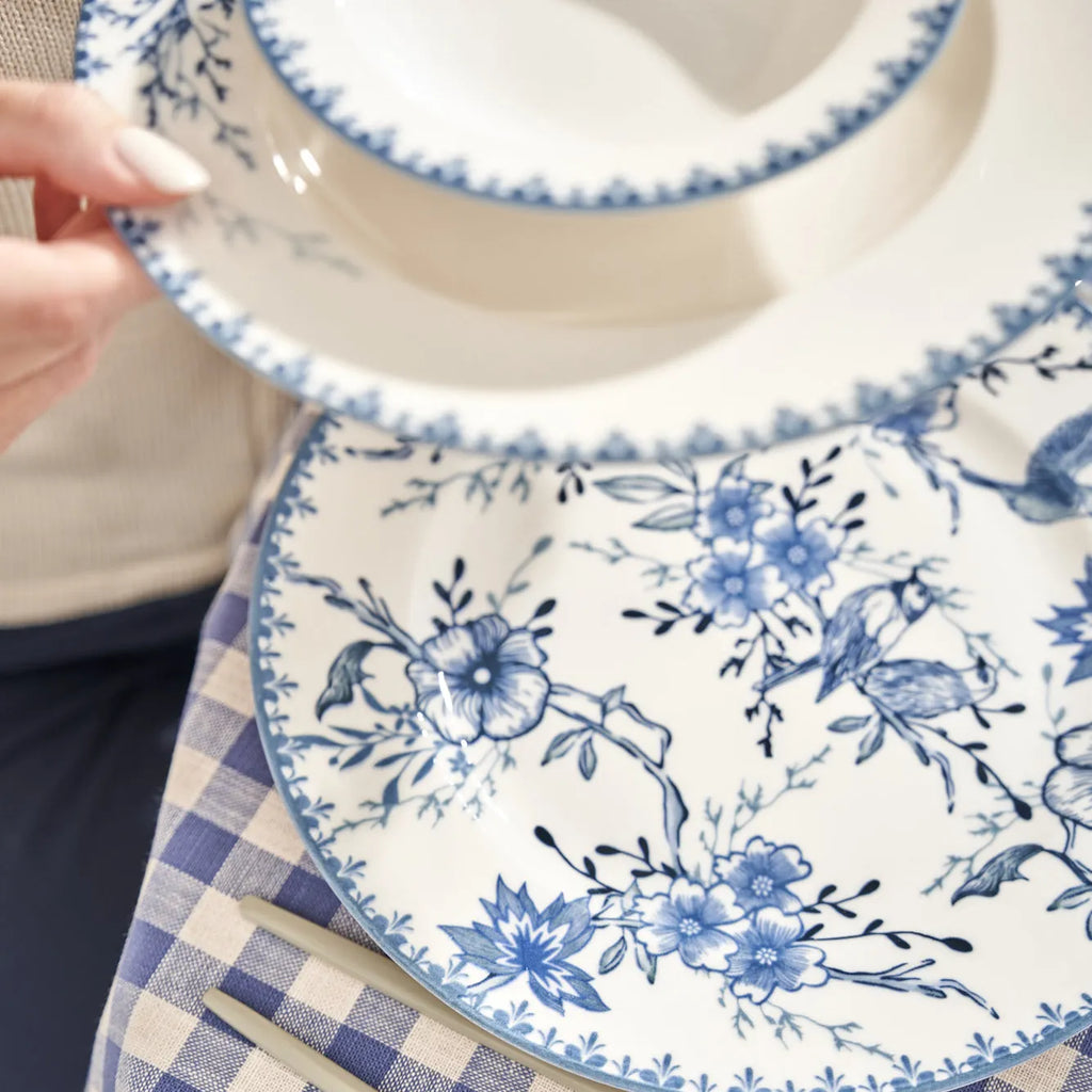 Bleu Blanc Porcelain Dinner Plate - 10.5