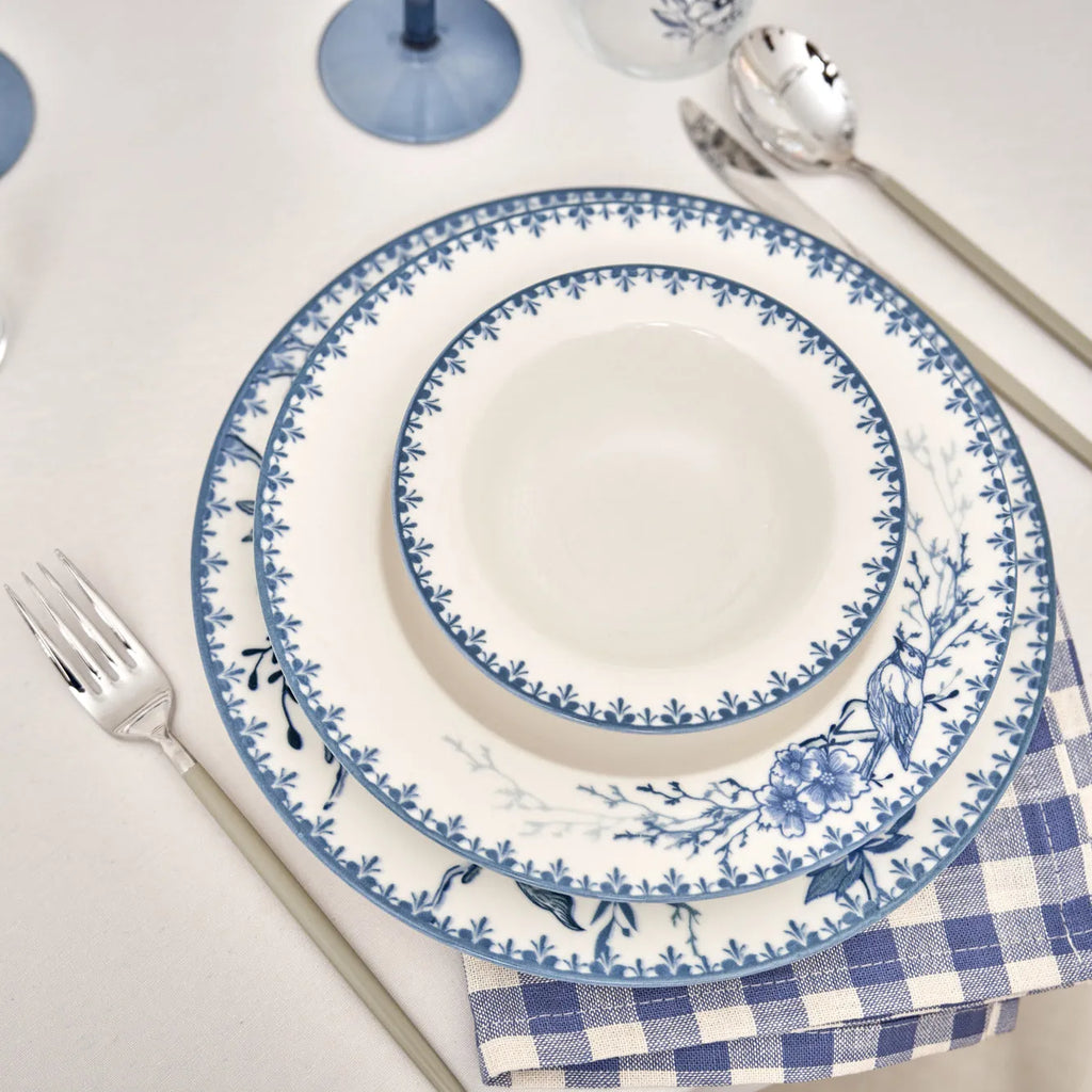 Bleu Blanc Porcelain Dinner Plate - 10.5