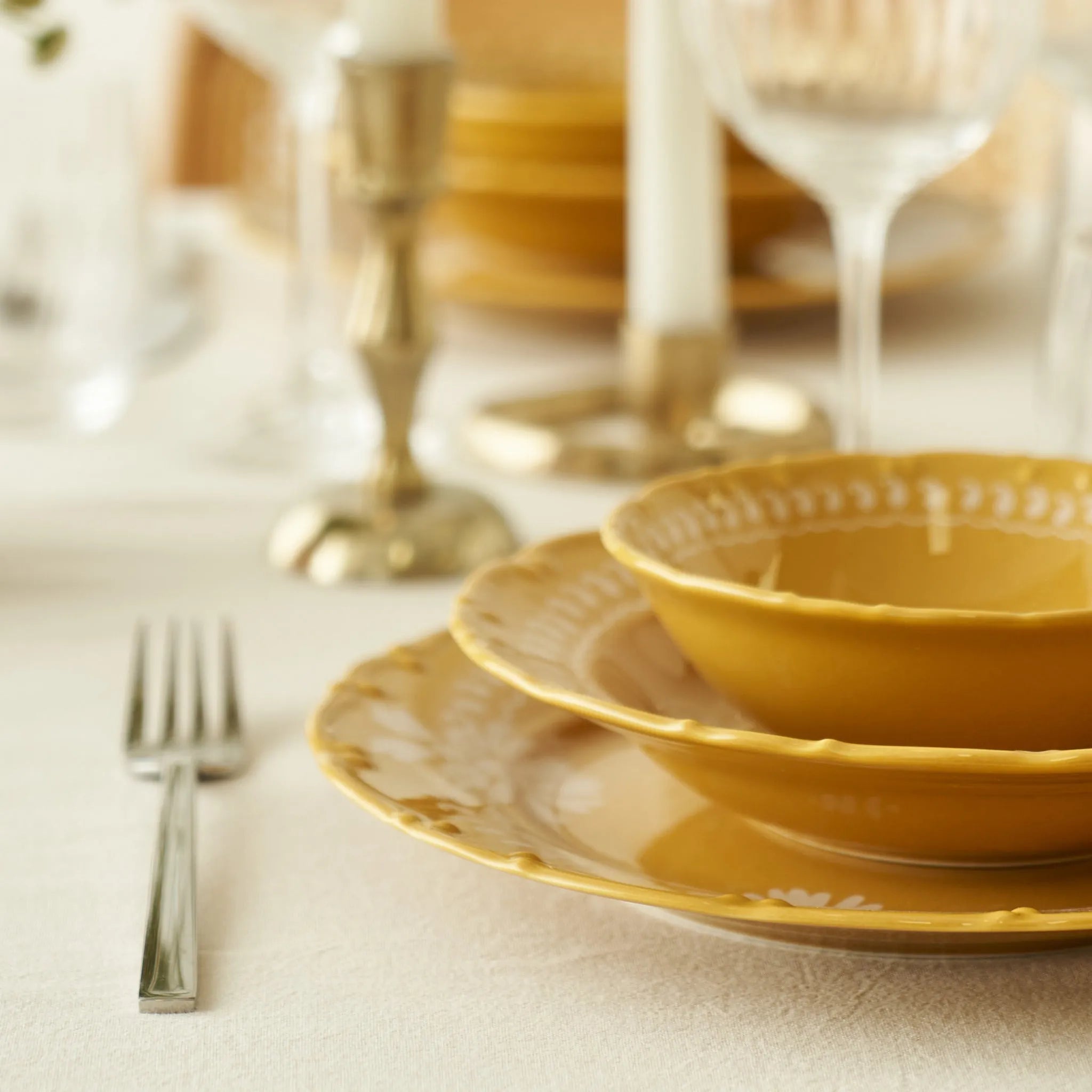 Indian Mustard Porcelain Dinner Plate